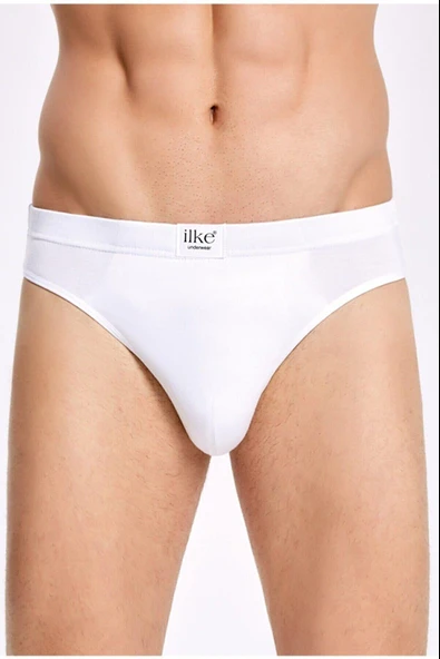 İlke Erkek Bambu Slip Külot 1607 - 3 Adet  Beyaz L ürün görseli 1