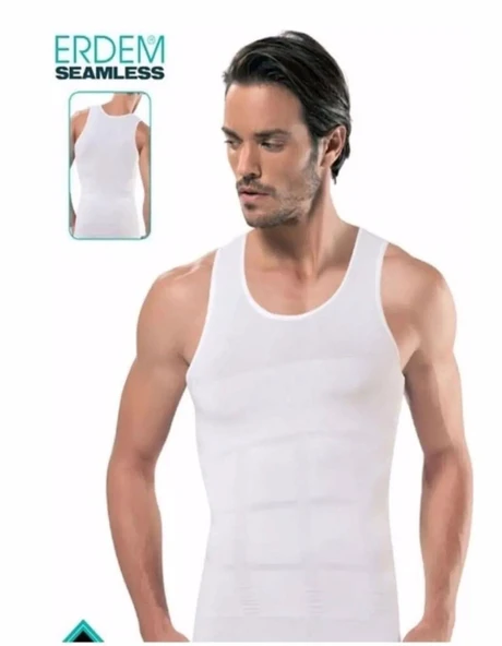 Erdem Erkek Korse Atlet Seamless 650 - 2 Adet  Beyaz L ürün görseli 1