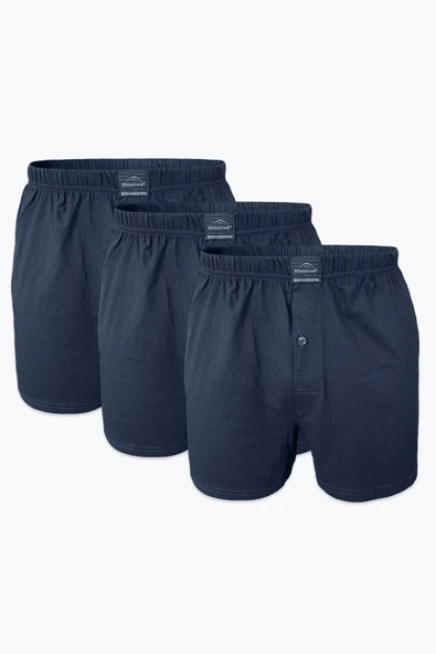Kapbirtane Malabadi Erkek Geniş Kalıp Büyük Beden %100 Pamuk Battal Boxer 90024- 3 Adet  4XL Füme ürün görseli 1