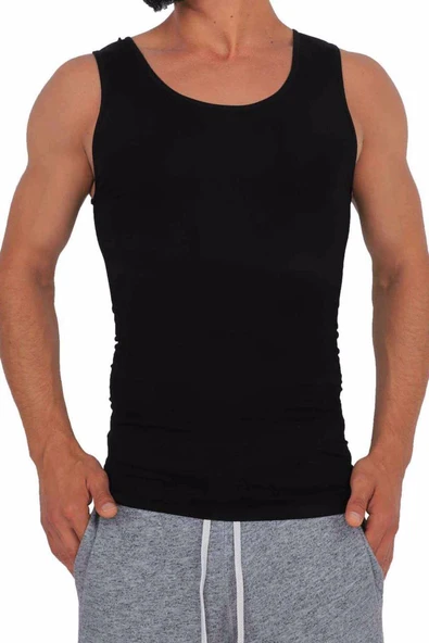 Erdem Erkek Korse Atlet Seamless 650 - 3 Adet  Siyah 2XL ürün görseli 1