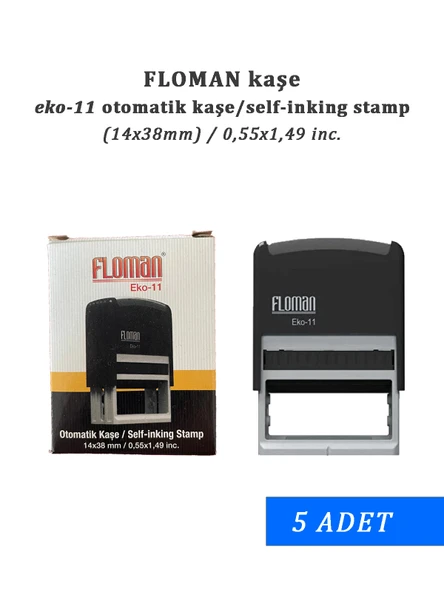 5 Adet kaşe eko-11 otomatik kaşe/self-inking stamp (14x38mm) ürün görseli 1