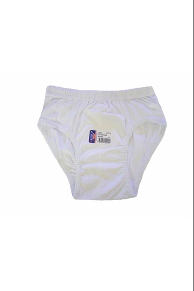 Sedef Yıldızı Erkek Çocuk Pamuklu Slip Külot 1035 - 12 Adet  KB5230  Beyaz 6 (11-12YAŞ) ürün görseli 1
