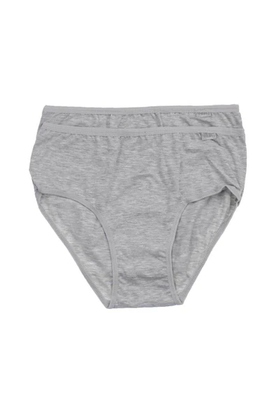 Gümüş Kadın İnce Lastikli Likralı Bato Külot 3042/3043 - 6 Adet  Gri 2XL ürün görseli 1