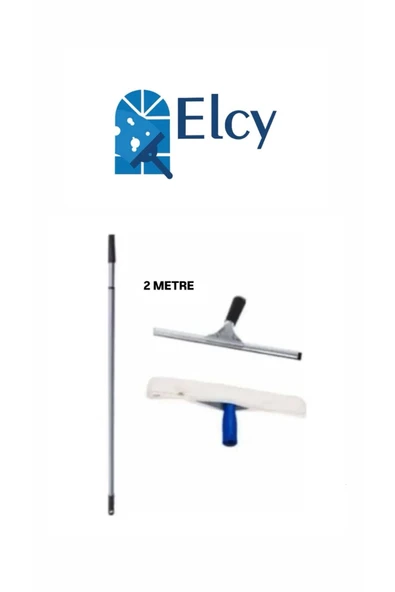 ELCY 2 Metre Set 2 metre Teleskopik Uzayabilen Sap ve 35 Cm Cam Peluş ve Cam Çekçeği ürün görseli 1