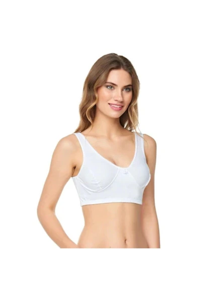 Gümüş Kadın Penye Body Sütyen 3049 - 6 Adet  Beyaz 100B ürün görseli 1