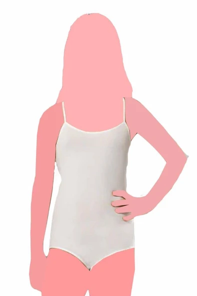 Namaldi Kız Çocuk İp Askılı Body 3 Adet -461  Beyaz 4-6 Yaş ürün görseli 1