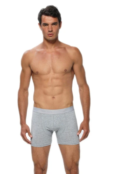 Gümüş Erkek Likralı Penye Boxer 4018 - 6 Adet  Gri 2XL ürün görseli 1