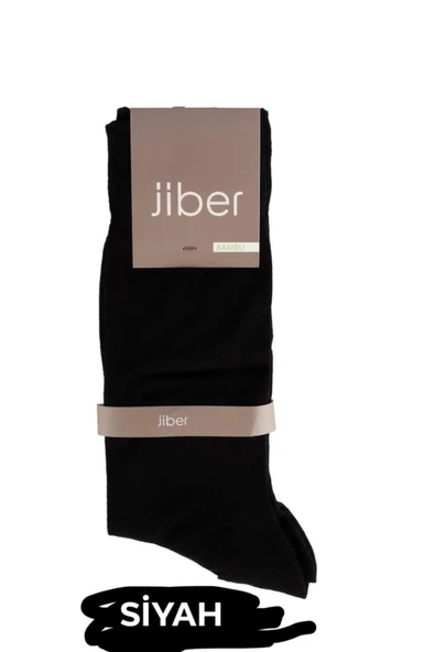 Jiber Erkek Bambu Likralı Uzun  Çorap 5500 - 6 Adet  Siyah 40-44 ürün görseli 1