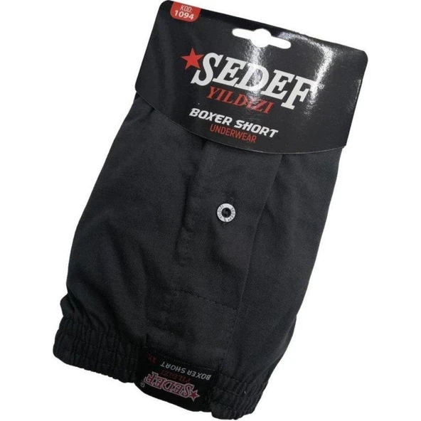 Sedef Yıldızı Erkek Düğmeli Penye Boxer 1094 - 6 Adet  2XL Füme ürün görseli 1