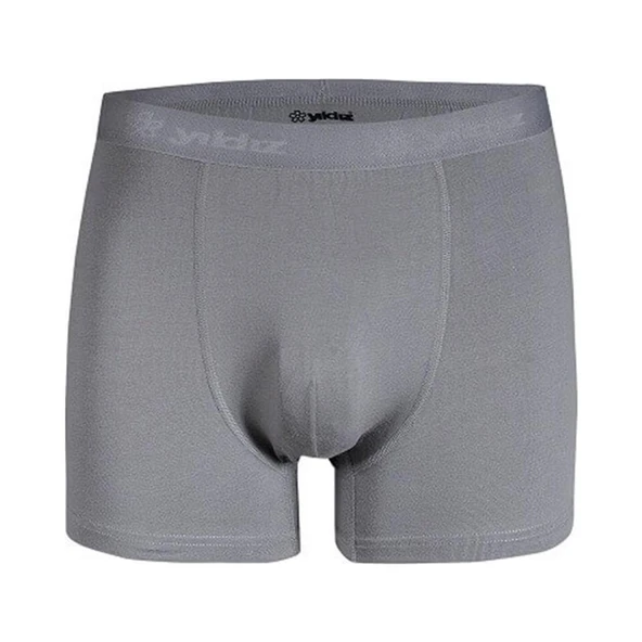 6'Lı Yıldız 38-39-40-41-42 Erkek Modal Pamuklu Likralı Boxer Renkli  Gri 3XL ürün görseli 1