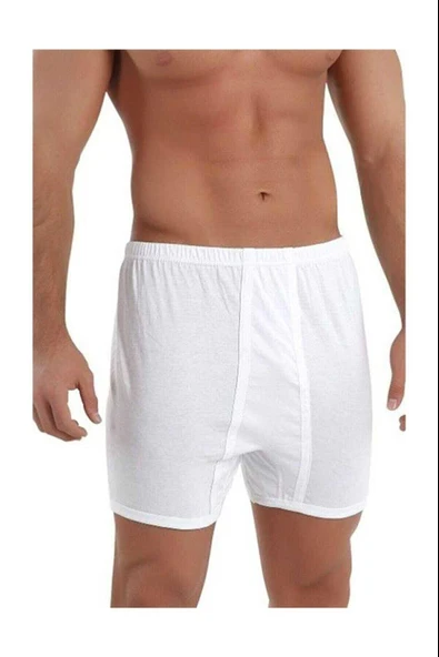 Sedef Yıldızı Erkek Arjantin Paçalı Boxer Külot 1006 - 12 Adet KB5206  Beyaz XL ürün görseli 1