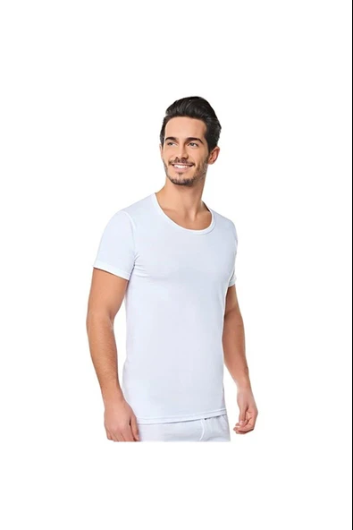 Sedef Yıldızı Erkek Penye Bisiklet Yaka Fanila Atlet 1003 - 6 Adet  Beyaz 4XL ürün görseli 1
