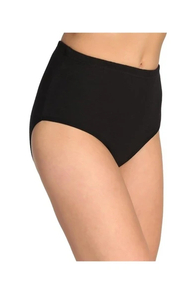 Gümüş Kadın Ribana Yüksek Bel Bato Külot 3040/3041 - 12 Adet  Siyah 3XL ürün görseli 1