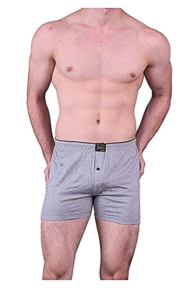 Anıt 1146 Erkek Düğmeli  Boxer 6'Lı   Gri 2XL ürün görseli 1