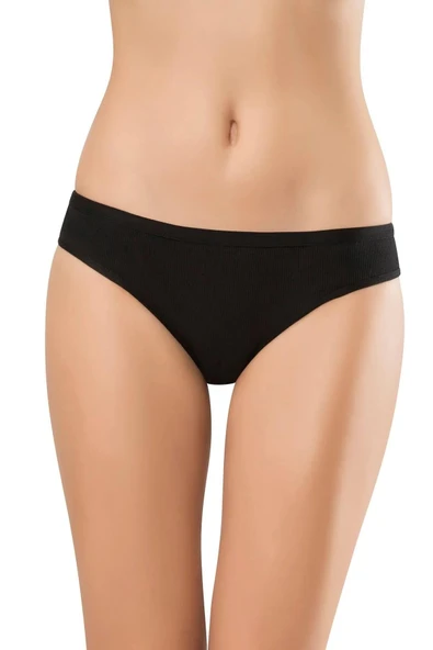Erdem Kadın Likralı Bikini Külot 7105 - 3 Adet  Siyah M ürün görseli 1