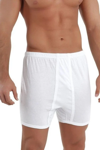 Sedef Yıldızı Erkek Arjantin Paçalı Boxer Külot 1006 - 12 Adet  Beyaz L ürün görseli 1