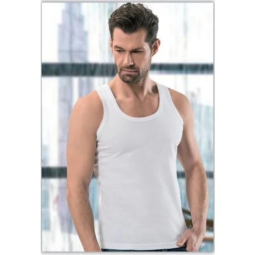 Anıt 1104 Erkek Ribana Atlet 3'Lü   Beyaz L ürün görseli 1