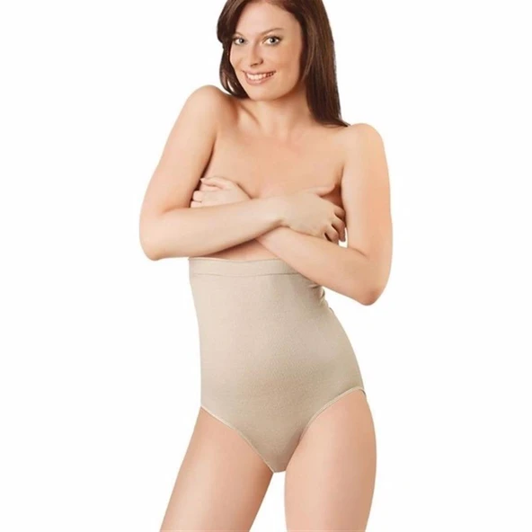 Elite Life 890 Dikişsiz Silikonlu Kadın Slip Korse  Ten S - M ürün görseli 1