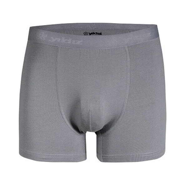 3'Lü Yıldız 38-39-40-41-42 Erkek Modal Pamuklu Likralı Boxer Renk  XL Gri ürün görseli 1
