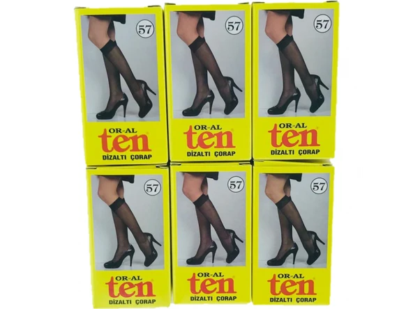 12 Adet ORARTEKS ORAL 40 DEN ORTA KALIN DİZALTI ÇORAP  Standart Bronz ürün görseli 1