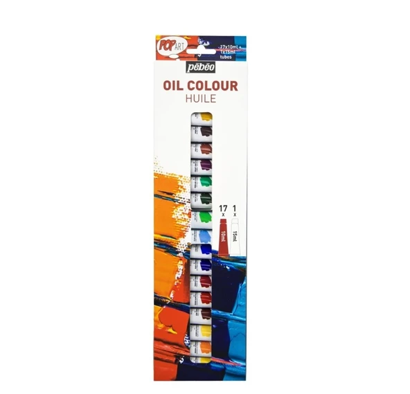 Pebeo Pop Art Yağlı Boya Seti 17x10ml + 15ml Beyaz 669610 ürün görseli 1