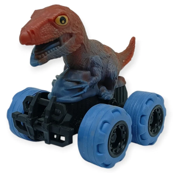 Sürtmeli Dinazor Arabalar 12 cm - H-20 - T-Rex -Kahverengi ürün görseli 1