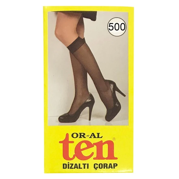 6 Adet OR-AL 40 DEN ORTA KALIN DİZALTI ÇORAP  Siyah Standart ürün görseli 1