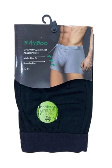 Anıt Erkek Nefes Alan Bambu Likralı Boxer 1284 - 12 Adet   Siyah L ürün görseli 1