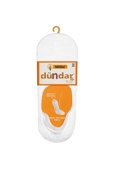 Dündar Kadın Modal Babet Çorap 6913 - 6 Adet  Beyaz 36-40 ürün görseli 1