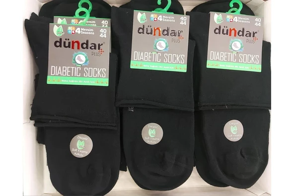 Dündar Erkek Bambu Plus Konç Patik Diyabetik Çorap 5985 - 6 Adet   Siyah 40-44 ürün görseli 1