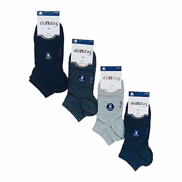 12 Adet Dündar Unisex Patik Dikişsiz Cotton Plus Çorap  Karışık Renk 36-40 ürün görseli 1
