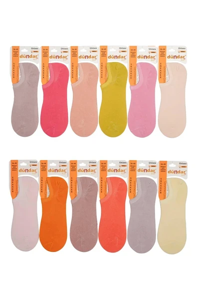 Dündar Kadın Modal Plus Pastel Renk Sneaker Çorap 6876 - 6 Adet  Karışık Renk 36-40 ürün görseli 1