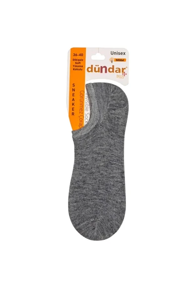 Dündar Kadın Modal Plus Pastel Renk Sneaker Çorap 6876 - 6 Adet  Gri 36-40 ürün görseli 1