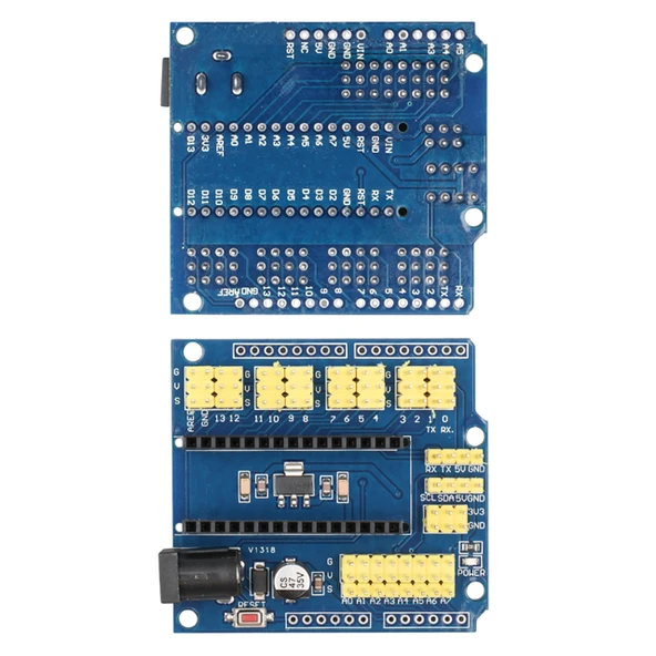 Arduino Uno Sensor Shield V4.0 (Mavi) Genişletme Kartı ürün görseli 1