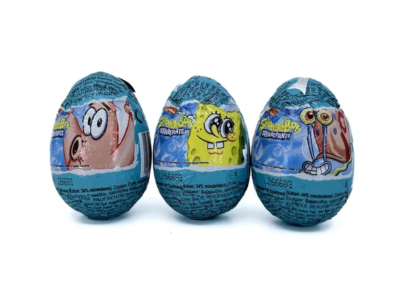Sponge Bob Square Pants Sünger Bob Kare Şort -Glutensiz Çikolatalı Sürpriz Yumurta 20 g (3 ADET) ürün görseli 1