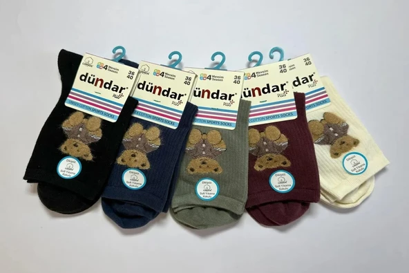 Dündar Kadın COTTON Sport Soket Çorap 4209 - 6 Adet  Karışık Renk 36-40 ürün görseli 1