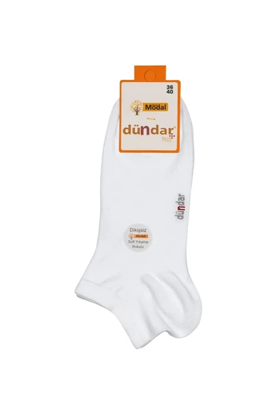 Dündar Kadın Modal Plus Patik Çorap Pastel Renkli 4506 - 6 Adet   Beyaz 36-40 ürün görseli 1