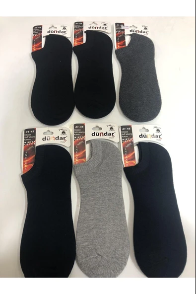 Dündar Erkek Plus Havlu Sneaker Çorap - 6 Adet  Karışık Renk 41-45 ürün görseli 1