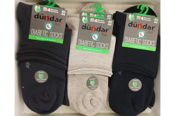 Dündar Erkek Bambu Plus Konç Patik Diyabetik Çorap 5985 - 6 Adet   Karışık Renk 40-44 ürün görseli 1