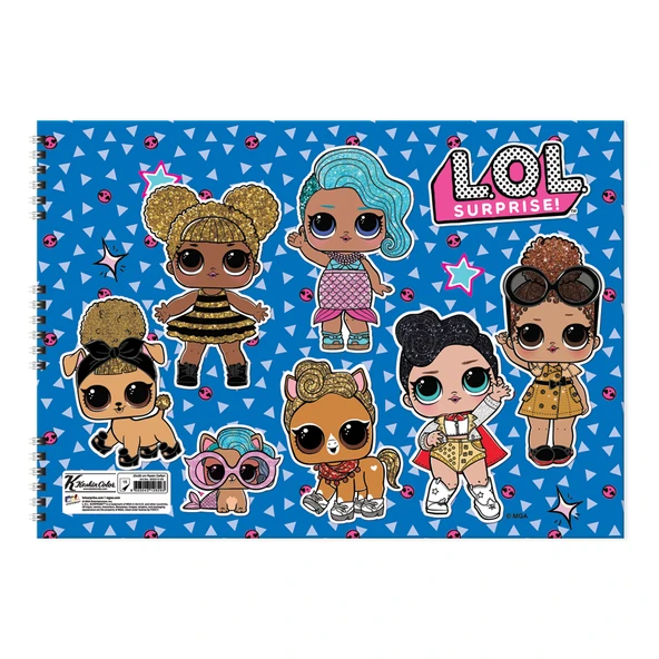 L.O.L. 25X35Cm 15 Yaprak Spiralli Resim Defteri 110 Gram (4 Lü Paket) ürün görseli 1