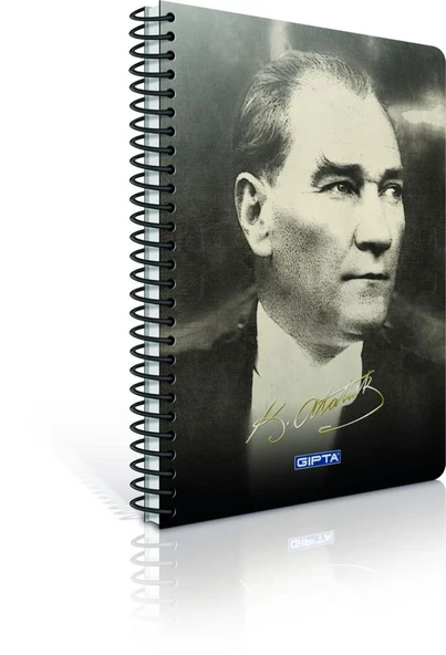 Gıpta Atatürk A4 Spiralli Ofset Pp Kapak Defter 100 Yaprak Kareli (4 Lü Paket) 2619 ürün görseli 1