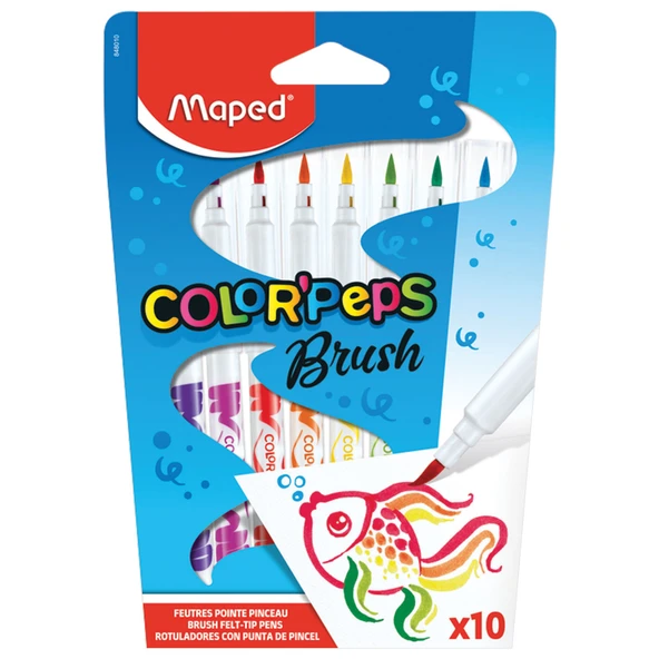 Color Peps Brush Fırça Uçlu Keçeli Kalem 12 Renk 3154148480105 ürün görseli 1