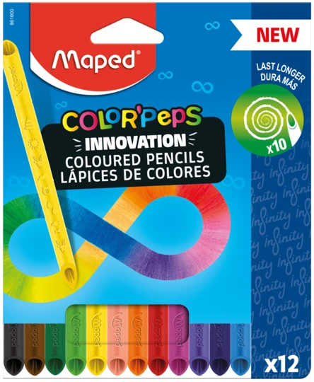 Color'Peps İnfinity Kuru Boya Kalemi 12 Renk 861600 ürün görseli 1