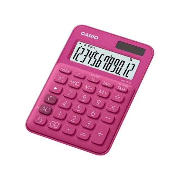 12 Hane Koyu Pembe Masa Üstü Hesap Makinesi Ms-20Uc-Rd ürün görseli 1