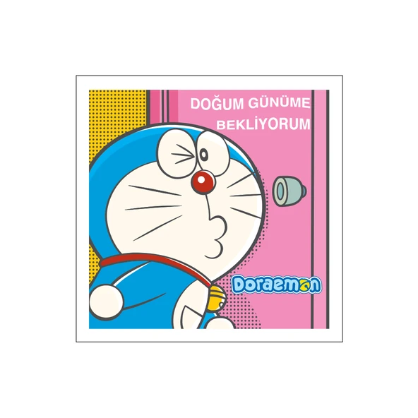 Doraemon Doğum Günü Kartı 9X5,5Cm + Zarf (10 Lu Paket) ürün görseli 1