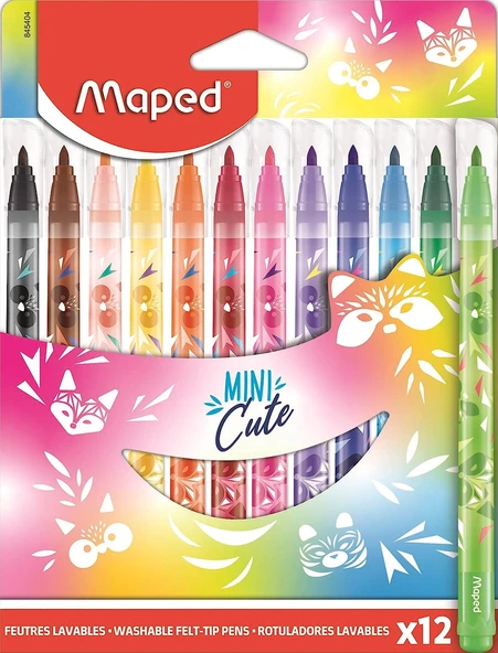 Mini Cute Yıkanabilir Keceli Kalem 12 Renk 845404 ürün görseli 1