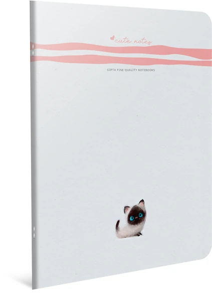Cute Notes Tel Dikişli Karton Kapak Defter A4 80 Yaprak Kareli (4 Lü Paket) 5849 ürün görseli 1