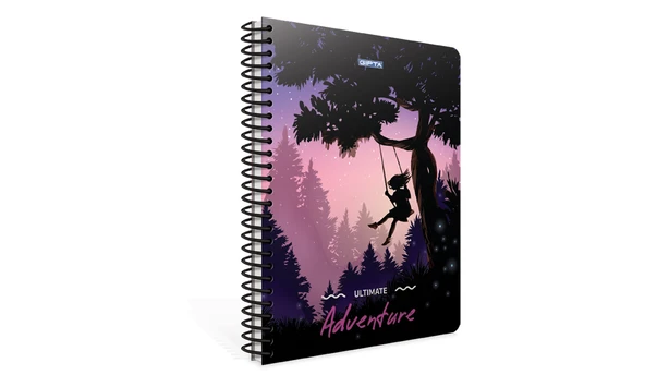 Gıpta Adventure A4 Spiralli Karton Kapak Defter 80 Yaprak Kareli (4 Lü Paket) 3844 ürün görseli 1