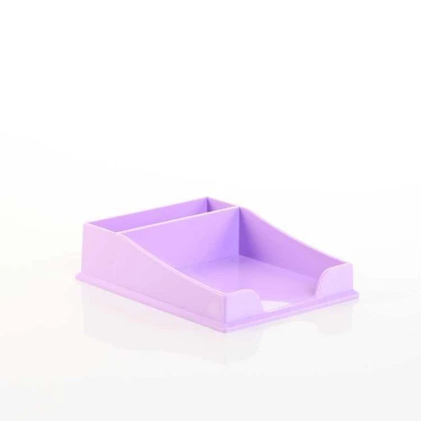 Küp Notluk Kartvizitlikli Masaüstü Organizer Mor 3.5X7.5X10.5Cm Kp203 ürün görseli 1