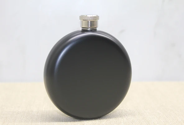 Yuvarlak Tekli Matara 5 Oz Siyah ürün görseli 1